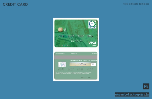 Beispielvorschau für die Visa-Debitkarte der Banco da União in Guinea-Bissau